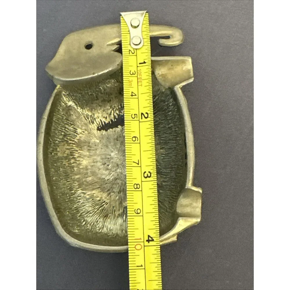 MCM Elephant Ash Tray Gold Plated